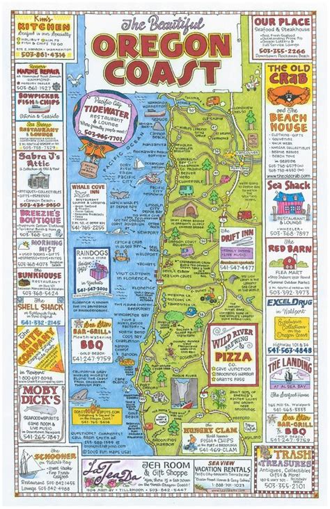 seaside oregon maps|oregon coast map with attractions.
